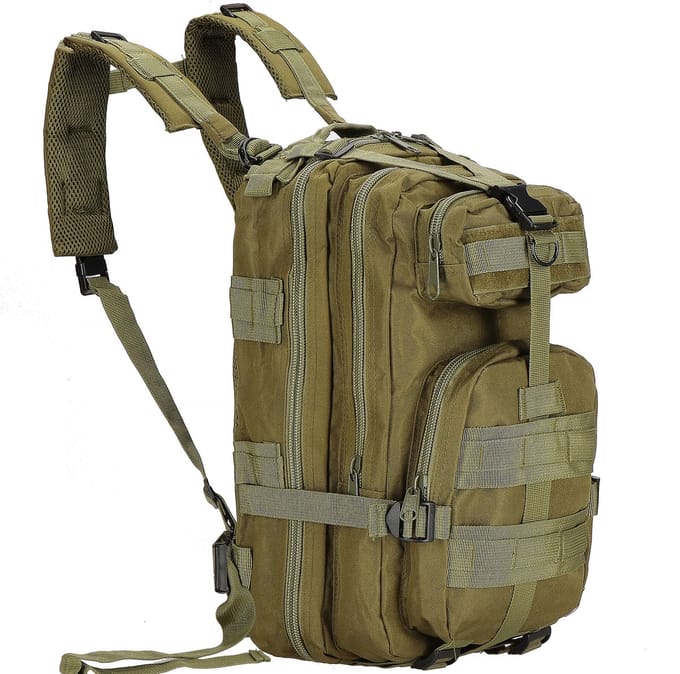 Springos Rugzak | Backpack | Wandelrugzak | Tactical Backpack | 38 Liter | Camouflage | Groen/Bruin/Beige