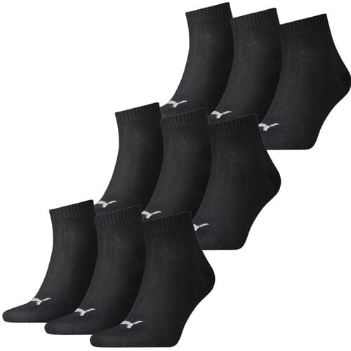 Puma Quarter Sokken Zwart 9-pack-43/46
