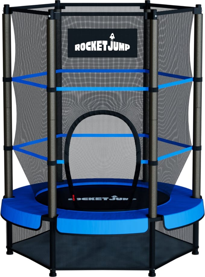 RocketJump LF14 Trampoline - Inclusief veiligheidsnet - Kindertrampoline 140 cm - Blauw