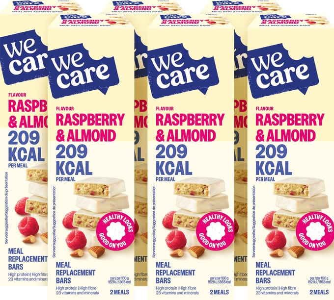 WeCare Meal Replacement - Bars - Framboos Amandel - 6 x 116 gr