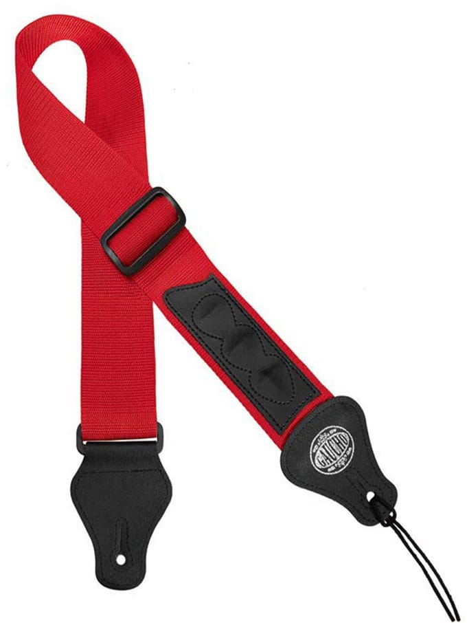 Gitaarriem - Gaucho GST-55-RD - Standaard Series - Nylon - Rood