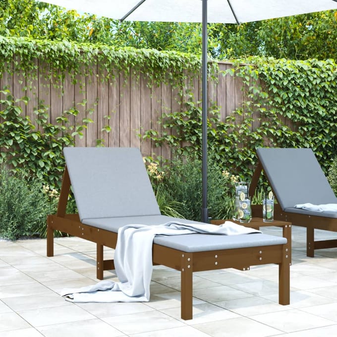 vidaXL - Ligbed - 199,5x60x74 - cm - massief - grenenhout - bruin