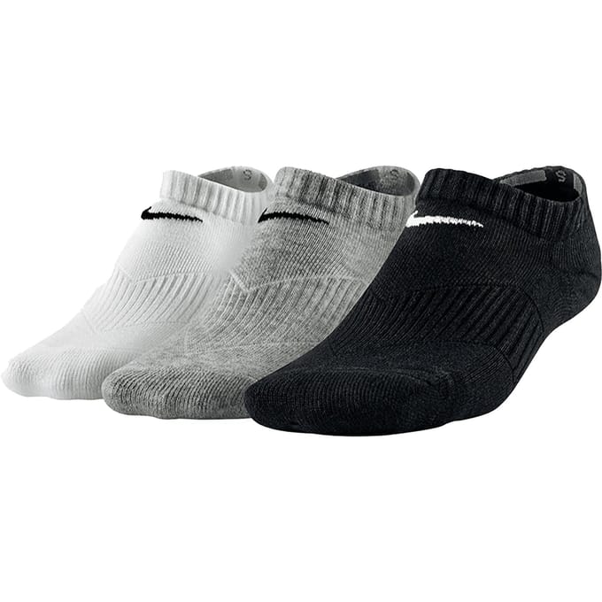 Nike Enkelsokken Unisex 3 Paar Wit/Grijs/Zwart SX4721-967 S gray