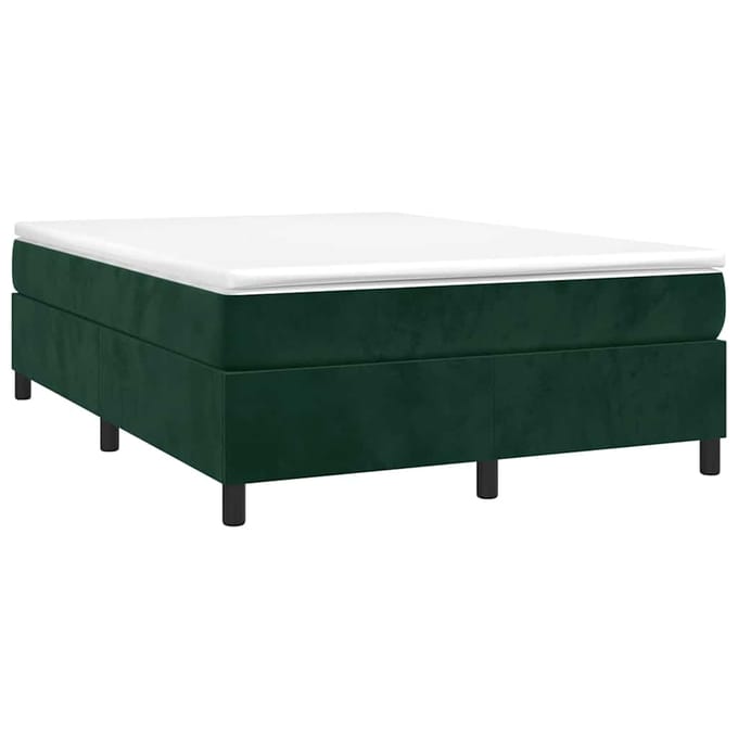 vidaXL - Boxspring - bed - 140x190 - cm - fluweel - donkergroen