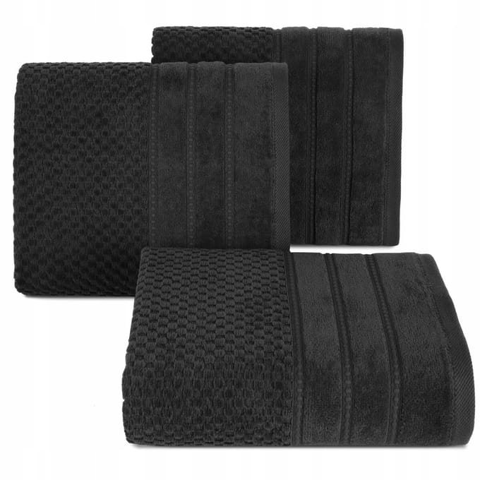 Luxe Katoenen Badhanddoek 70x140 cm, 500 g/m², Zwart