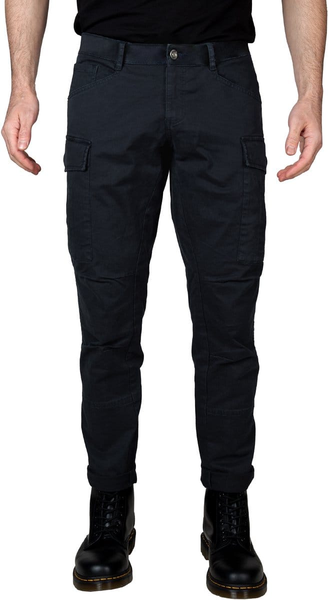 Yazubi Heren Cargobroek Jayden – Katoen Stretch – Donkerblauw – 7 zakken