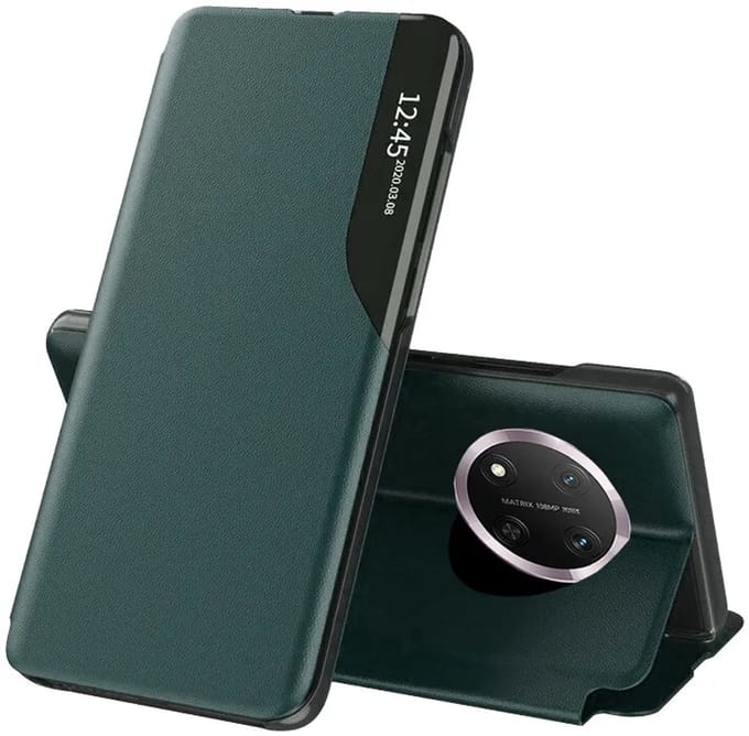 Hoesje geschikt voor HONOR Magic7 Lite/X9c - Techsuit eFold Book Case - Donkergroen