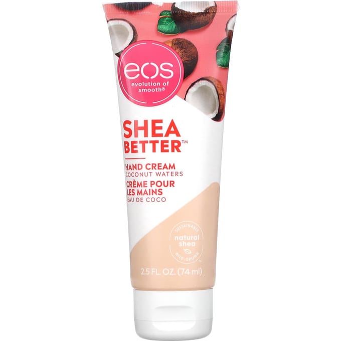 EOS, sheaboter, handcrème, kokoswater, 74 ml (2,5 fl oz) pink