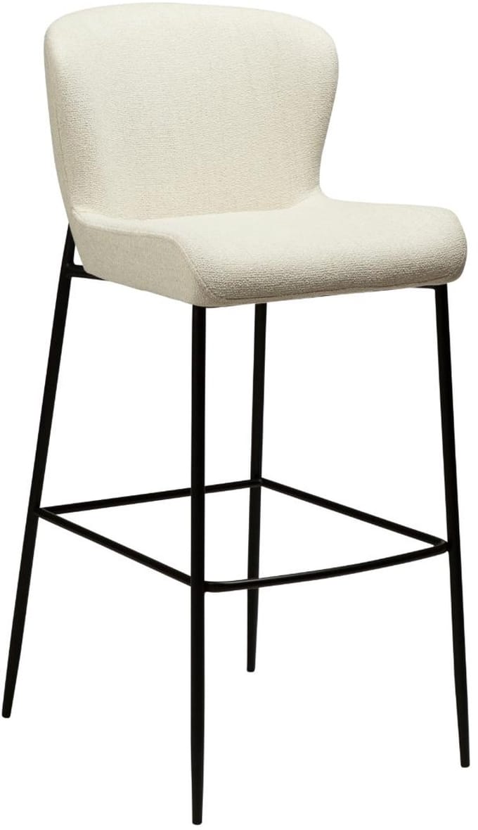 Glam Dan-Form barstoel bouclé beige.