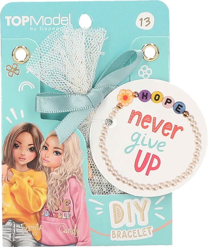 Depesche - TOPModel DIY armbanden Pearlsonals - mot. 13 - never give UP