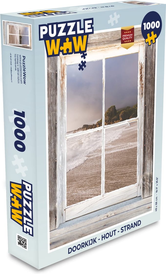 Puzzel Doorkijk - Hout - Strand - Legpuzzel - Puzzel 1000 stukjes volwassenen