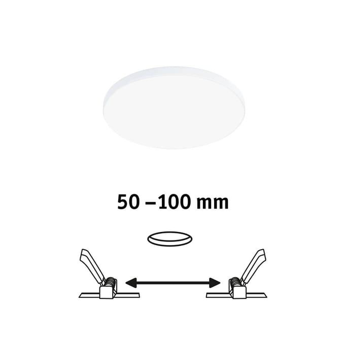 VariFit LED-inbouwpaneel Veluna Edge IP44 rond 120 mm 8,5W 650lm 4000K Wit
