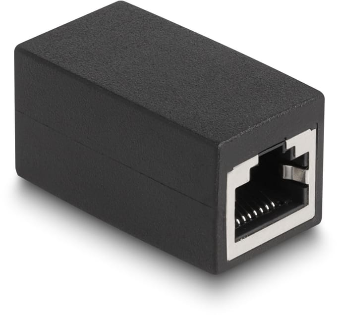 Delock Adapter RJ45 jack to RJ45 jack Cat.6 black
