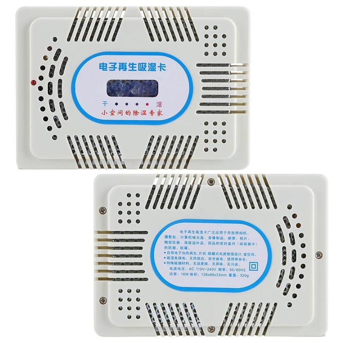 Mini déshumidificateur électrique réutilisable pour la maison, élimination de l'humidité de la pièce, absorbe avec du gel de silice white