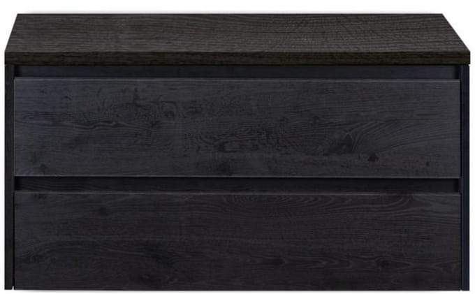 Dante Badmeubelset 100 cm - Black Oak - Wastafelbovenblad