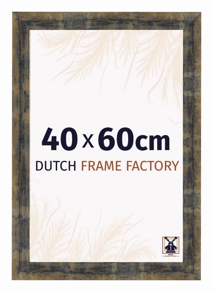 Fotolijst 40x60 cm - MDF - Blauw Goud Gemeleerd - Praag
