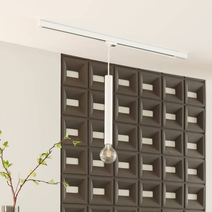 Arcchio - railverlichting - 1licht - Aluminium, polycarbonaat - H: 40 cm - E27 - wit