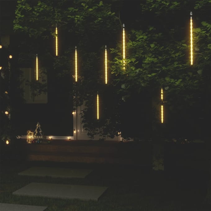 vidaXL Meteoorlichten 8 st 192 LED's binnen/buiten 30 cm warmwit