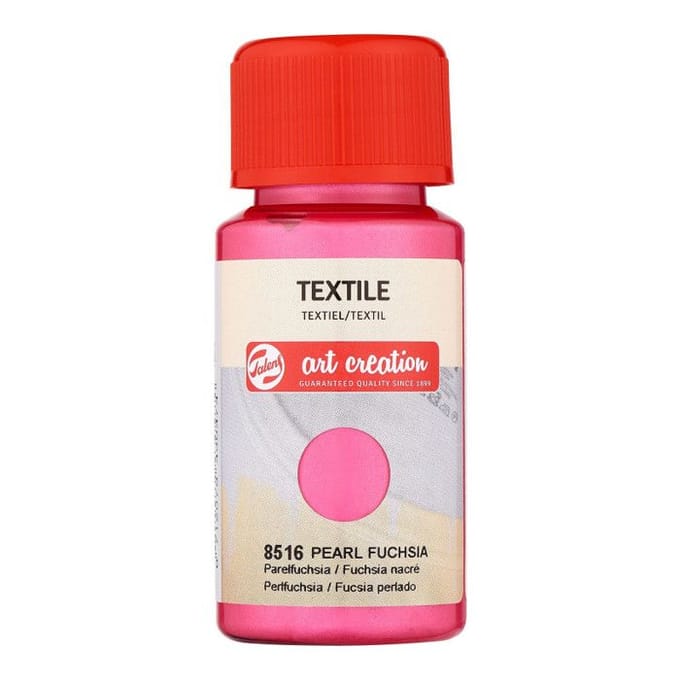 Peinture pour textile - fushia nacré - Talens Art Creation - 50ml