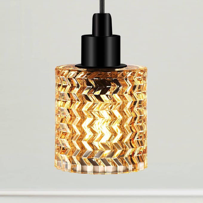 Nordlux Hanglamp Hollywood met glazen kap, amber