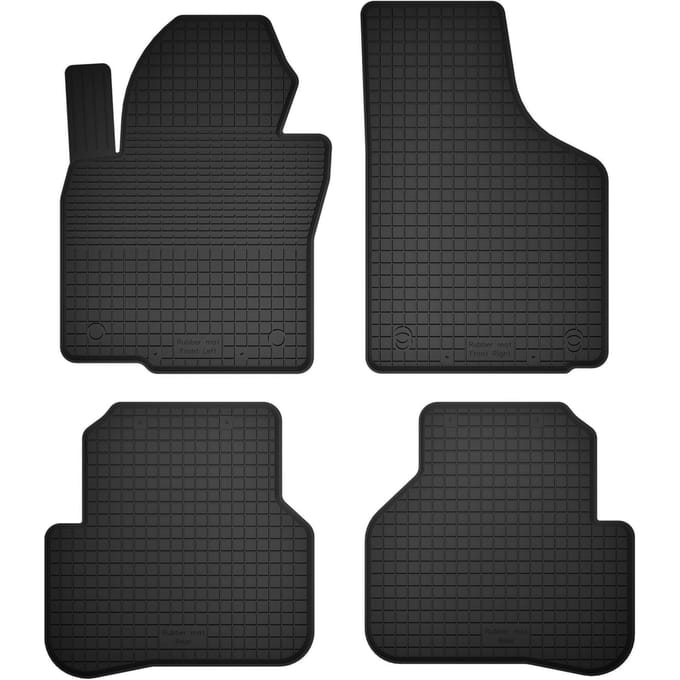 Wielganizator BasicProtect Serie - Rubberen Automatten - 1,5 cm Rand - Antislip - Voor Skoda Superb II