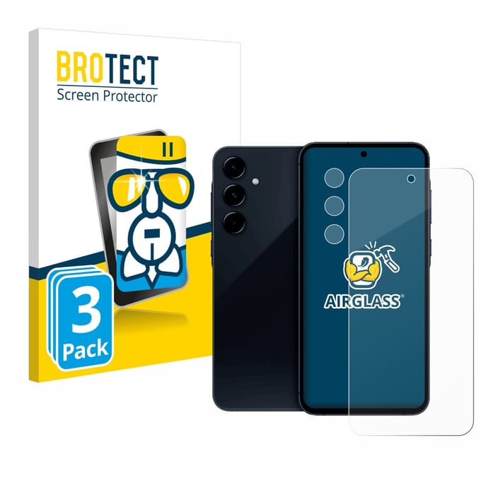 Screenprotector 3 Stuks voor Samsung Galaxy A35 5G (Voor+Camera) Beschermglas transparant