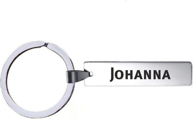 Sleutelhanger Met Naam - Johanna - RVS