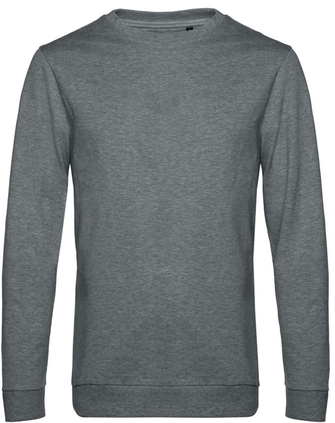 B&C Heren in sweatshirt (Heide Midden-Grijs)
