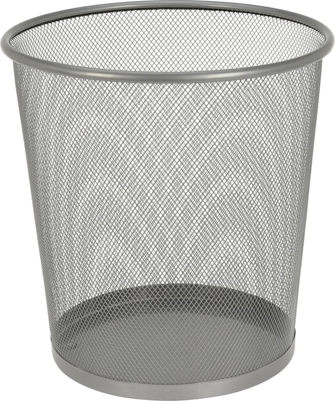 Storage Solutions Prullenbak - metaal mesh - D29 x H34 cm - 19 liter - open design - papierbak