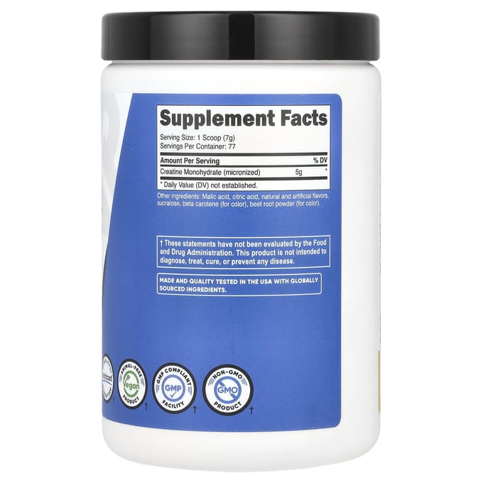 Nutricost, Performance Athlétique, Monohydrate de Créatine, Ananas Mangue, 1,1 lb (500 g)