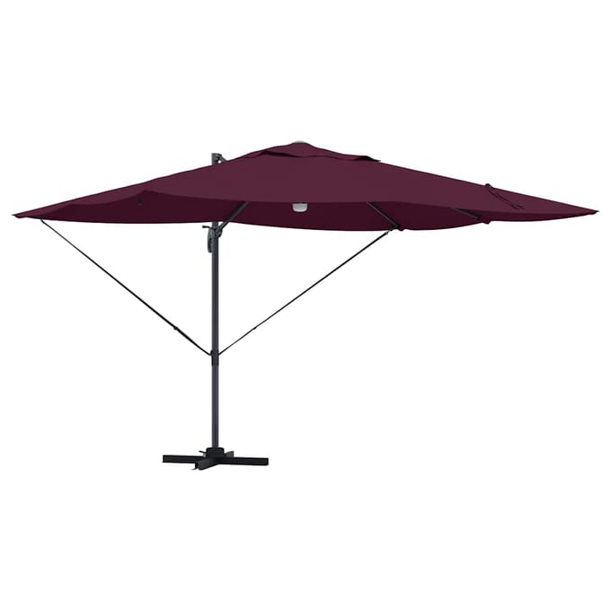 vidaXL - Parasol - Bordeaux - Rood - 351 - x - 250 - x - 253 - cm - Polyester - en - Aluminium