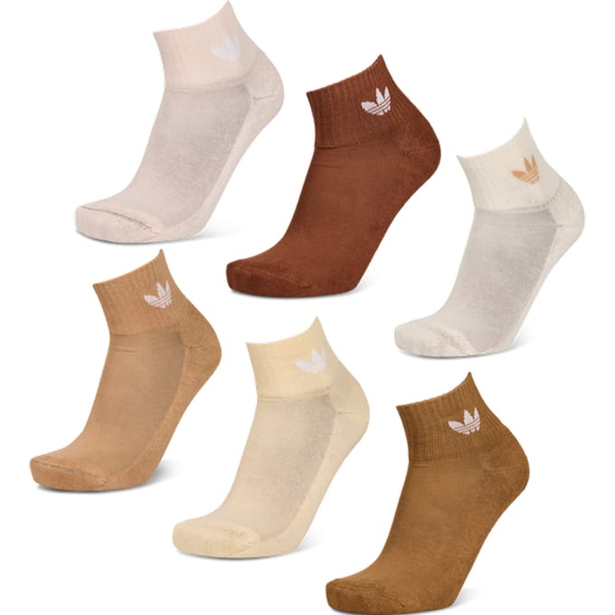 Adidas Ankle 6 Pack Sokken Unisex - Beige - Maat 43-45