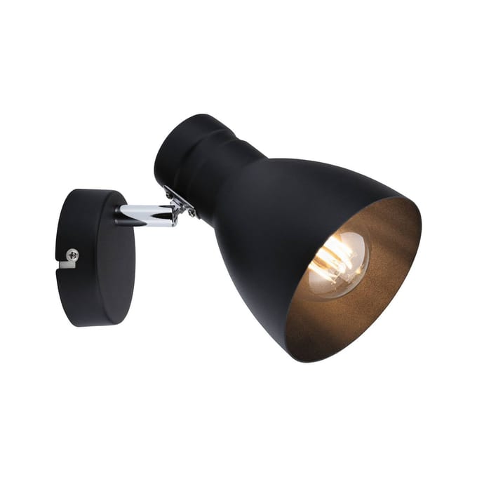 Spotlight Davy E27 230V max. 20W dimbaar Zwart