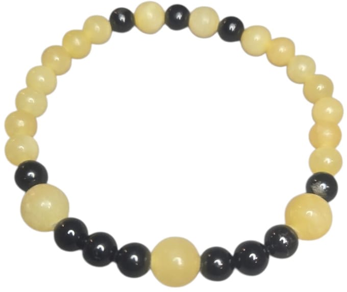 citrien armband met zwarte toermalijn.