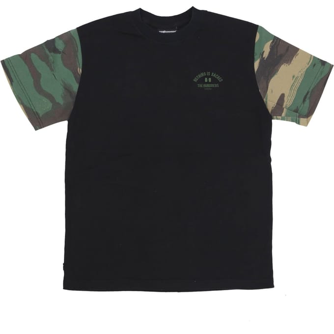 Gewassen Camo Tee zwart T-shirt voor heren