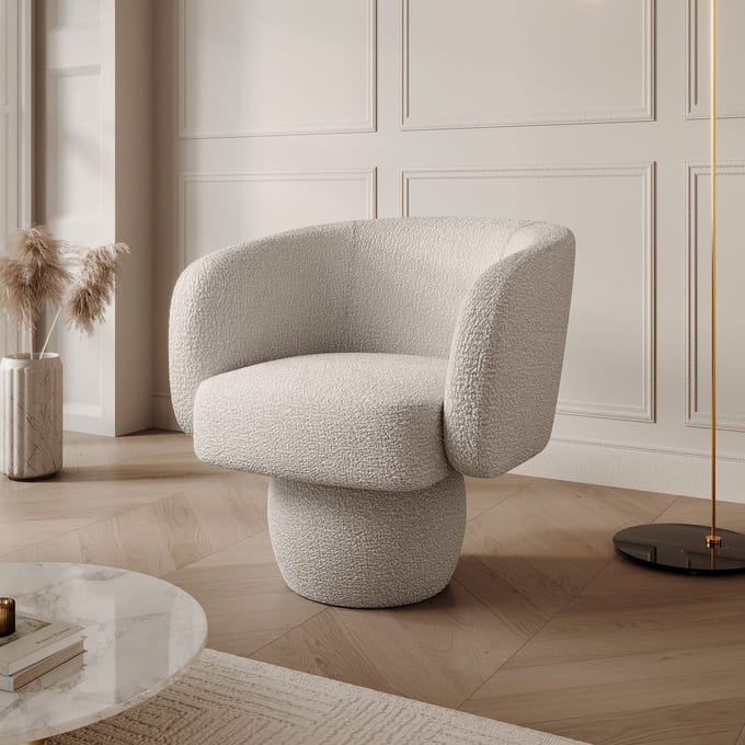 Meubella - Fauteuil Norwich - Beige - Teddystof