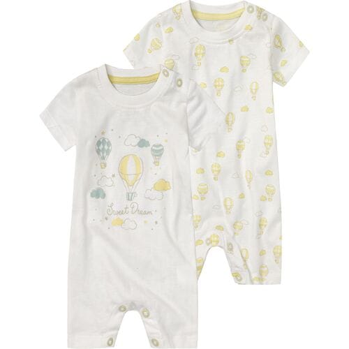 LUPILU 2 baby pyjama's (wit, 68)