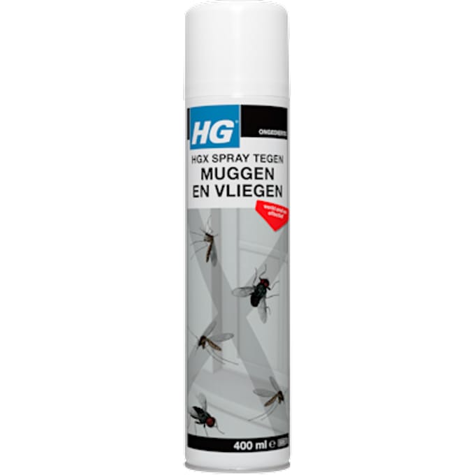 HG X - Spray tegen Muggen & Vliegen - Effectieve Bestrijding - 400 ml - 1 stuk