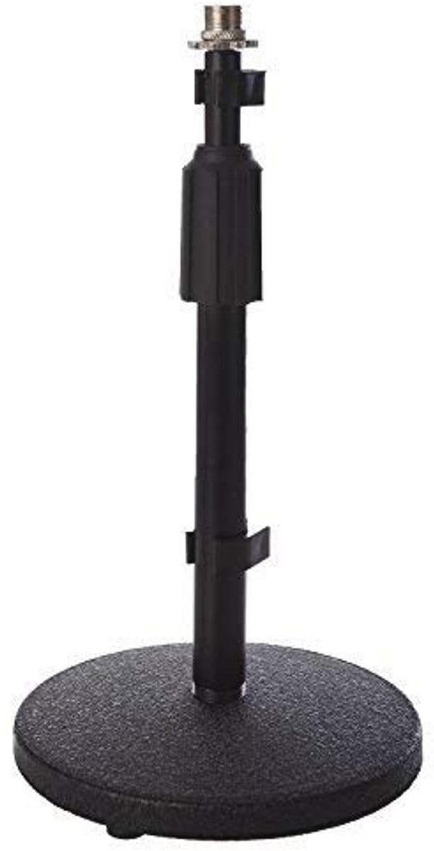 LyxPro DKS-1 Desktop Microfoon Stand, Verstelbare Hoogte, Gewogen Base, 3/8" - 5/8" adapter