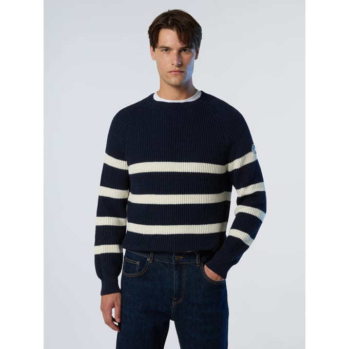 North Sails Trui Visser rib met ronde hals