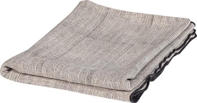 WOOOD Unique Plaid - Viscose/Linnen - Zwart/Off White - 53x49x48