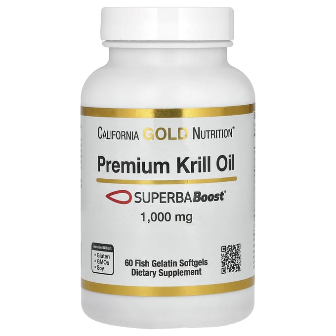 Premium Krillolie met Superbaboost, 1.000 mg, 60 Visgelatine Softgels