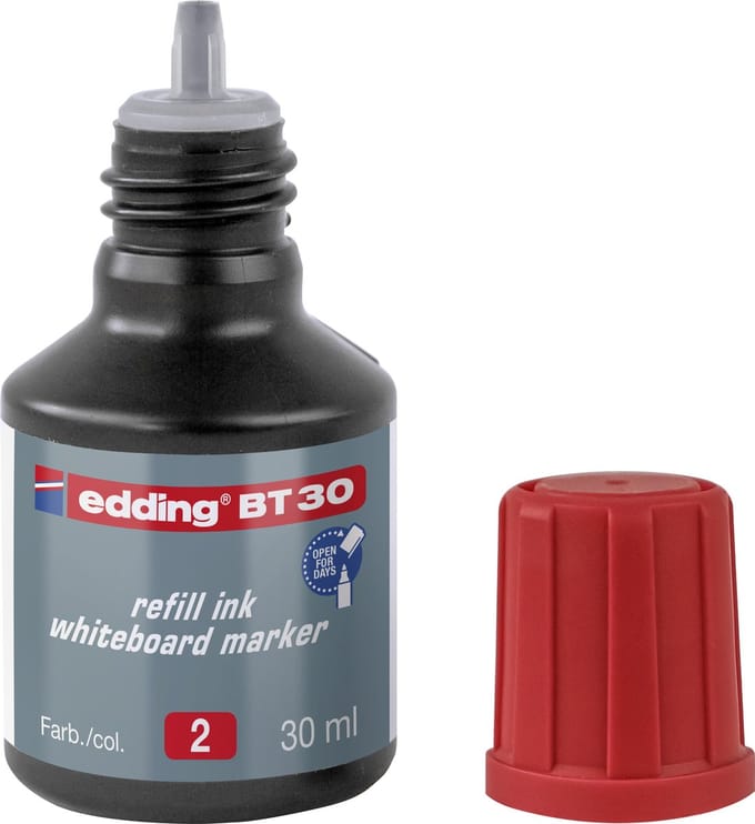 edding BT30 (30 ml) navulinkt voor boardmarkers edding -250/361/365 - rood - potje