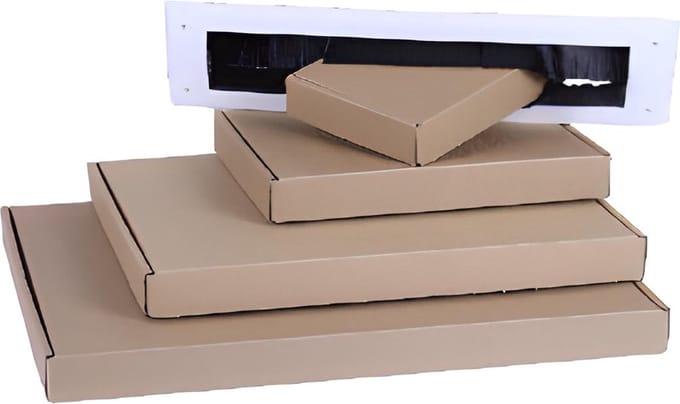 5 x Bruine Standaard Brievenbusdozen Formaat A5 - 25,5 X 16 x 2,8 Cm / postdozen / verzenddozen