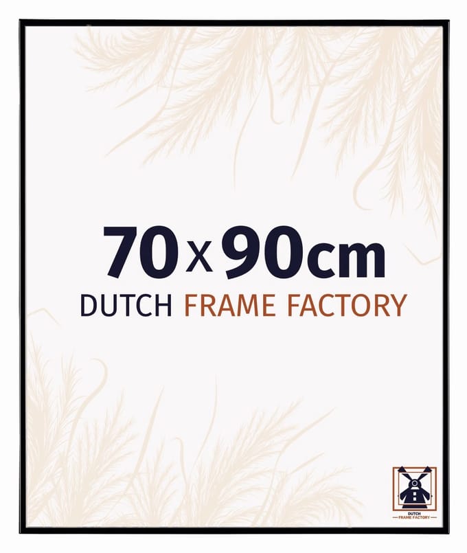 Fotolijst 70x90 cm - Kunststof - Zwart Hoogglans - Easy