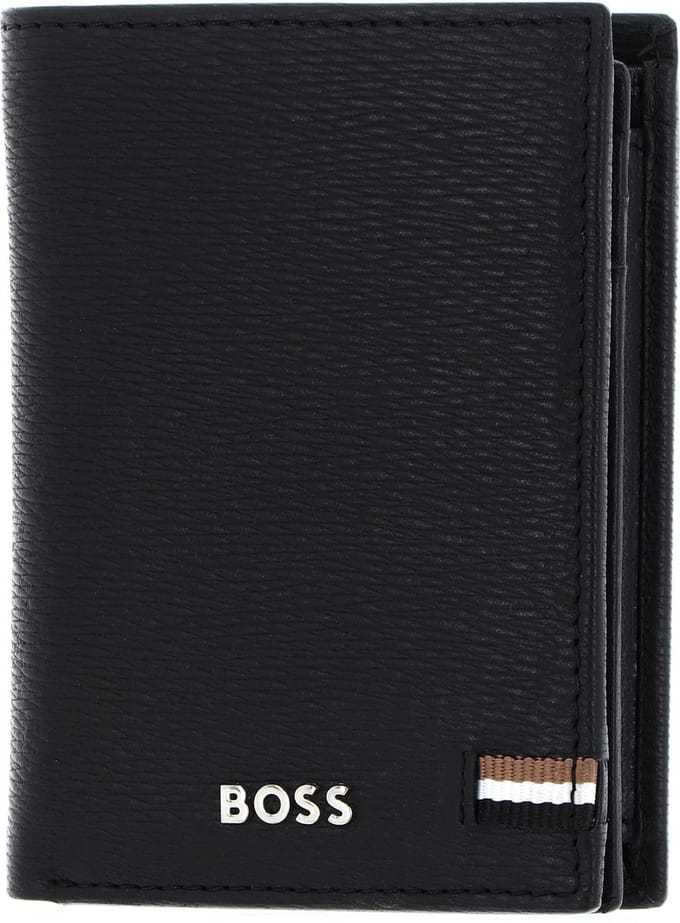 HUGO BOSS Leren Portemonnee Iconic Wallet Black Zwart