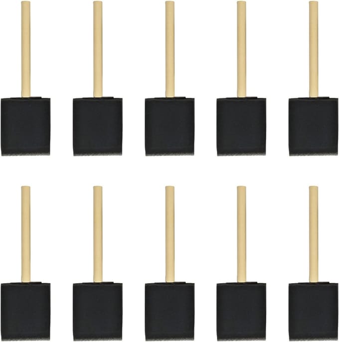 Set van 10 Sponskwasten voor Acrylverf, DIY Projecten, Verfklussen en Ambachten