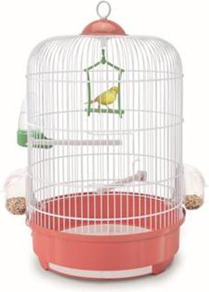Imac Vogelkooi - Milly Wit/Roze - 33x48cm