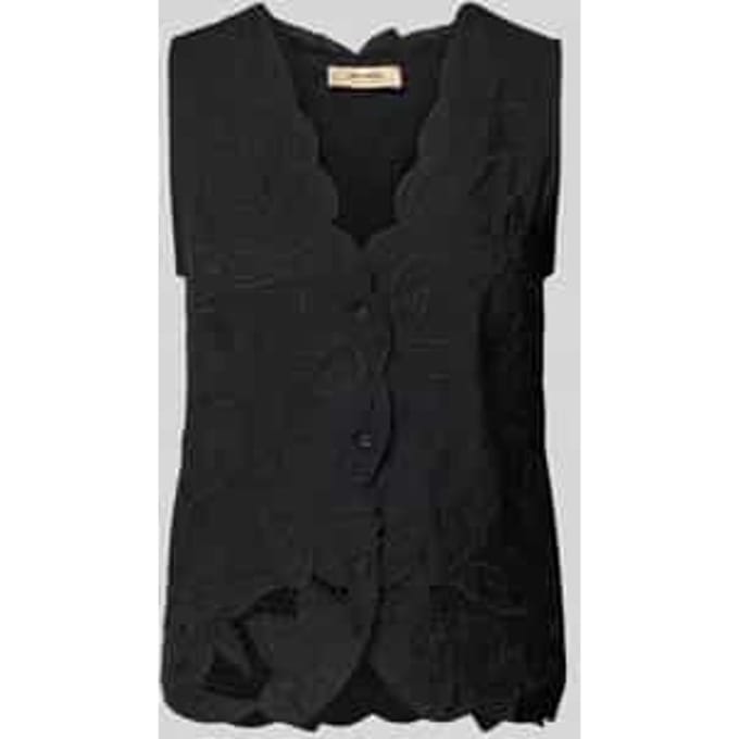 Regular fit blousetop met V-hals, model 'Daima'