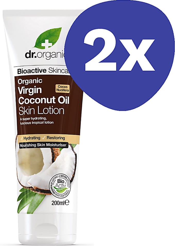 Dr Organic Kokosolie Bodylotion (2x 200ml)